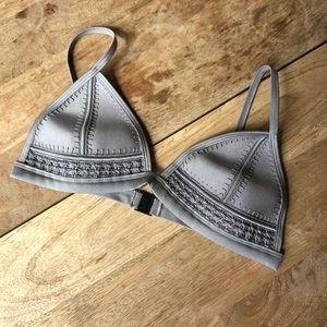 Triangl Gigi bikini top in light silver gray.